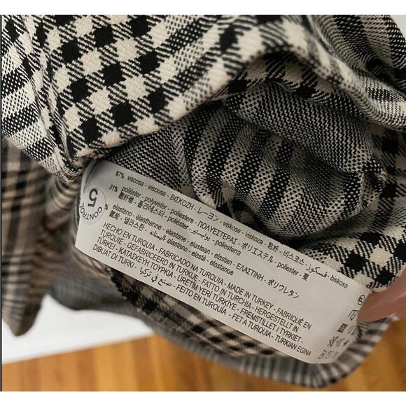 Zara Cute Gingham Plaid Shift Dress Short Sleeve Small Black and White Small - Picture 8 of 10